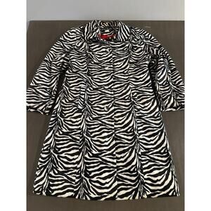 Susan Lucci Rare Vintage Velvet Cow Print Luxury Statement Coat Size 14 Soft